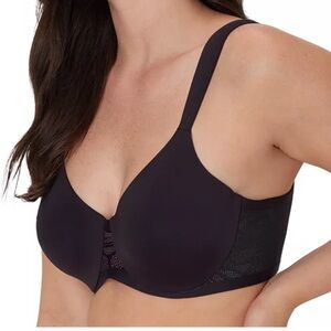 Bali's Coolest Smoothing Underwire T-Shirt Bra Black and Almond size 40D NEW